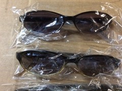 ASSORTED BOX OF SUNGLASSES SUN GLASSES SET OF 8 GLASS COLORED SMALL LENS