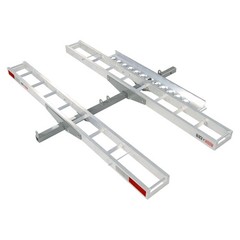 Black Widow Double Motorcycle Carrier with Ramp for 2″ Hitch, 600 Pound Capacity