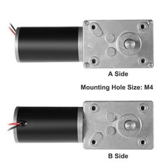 DC 12V 10RPM Double Shaft Worm Gear Motor High Torque Speed Reduction