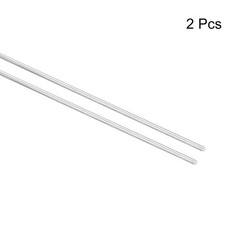 2Pack 304 Stainless Steel Round Rods 2mm x 450mm Solid Shaft Rods