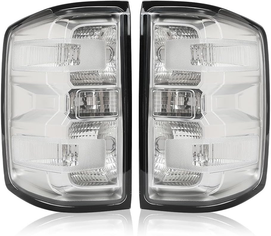 G-PLUS Tail Lights w/Bulbs Fit Chevy Silverado 1500 2014-2018/Fit Silverado 1500