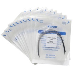 AZDENT Dental Orthodontic Super Elastic Niti Round Arch Wire Ovoid / Natural FDA
