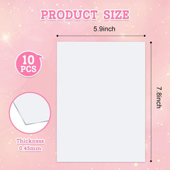 10 Pcs Aluminum Sublimation Blanks Heat, 6 X 8 Inches Metal Photo Blanks DIY Bla