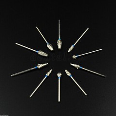 Tungsten Carbide Cutter HP Kit Dental Beauty Burs Lab Drill Polisher Tool 10 Pcs