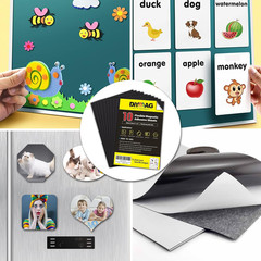 Magnetic Adhesive Sheets, 4″ X 6″ 10 Pack Cuttable Magnets Flexible Magnet Sheet