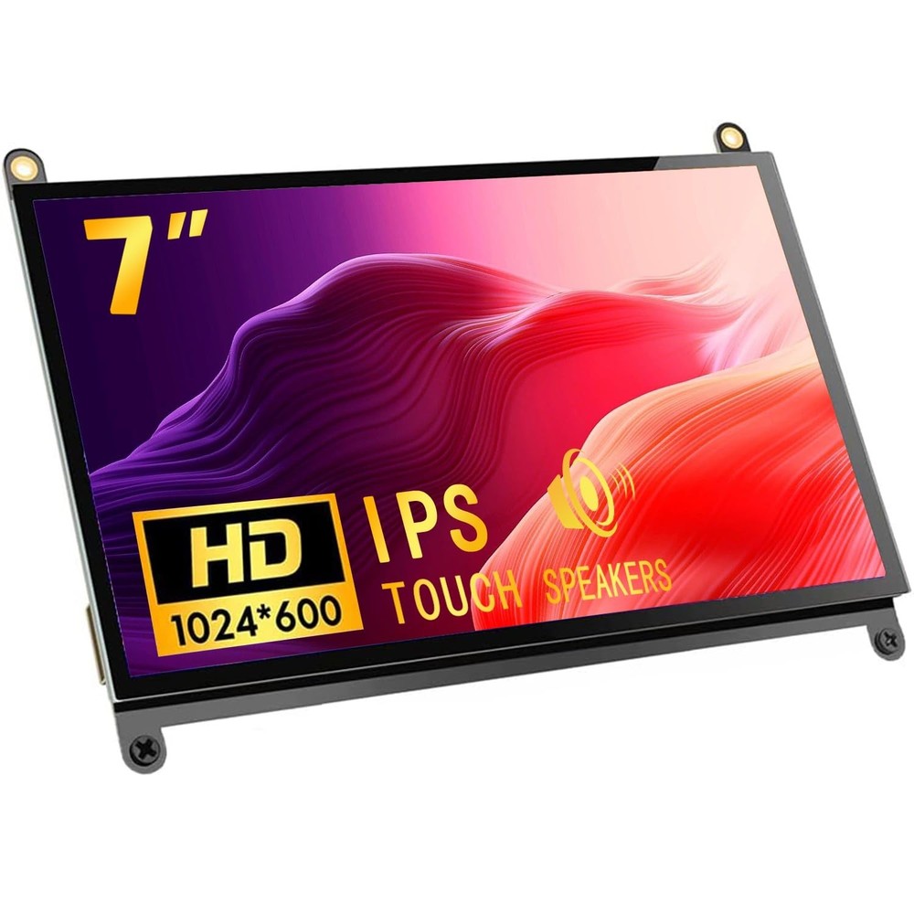 7 Inch Monitor Touch Screen for Raspberry Pi 1024X600 IPS FHD LCD Display USB…