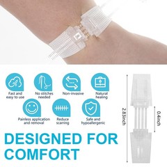 Wound Closure Strips Sterile Skin Suture Strip 5PCS First Aid Adhesive…