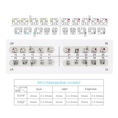 10*Dental Orthodontic Brackets Braces Mini Standard ROTH/MBT 018 022 Hooks 3/345