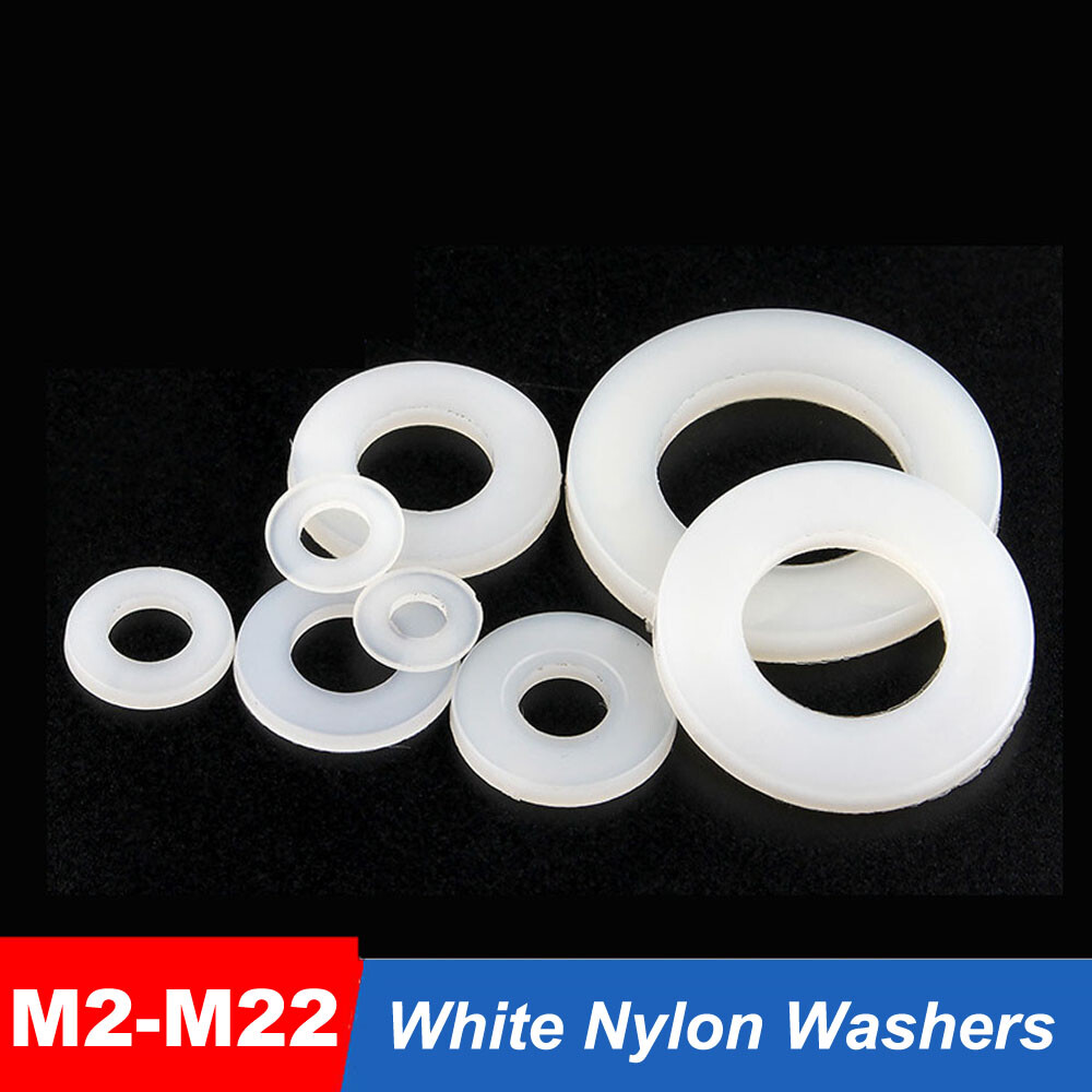 White Nylon Washers Form A Flat Plastic Washer M2 M3 M4 M5 M6 M8 M10 M12 – M22