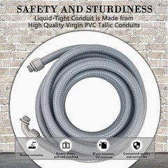PVC Conduit Kit with Straight & Angle Fittings