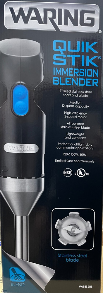Waring 7″ Light-Duty Quik Stik Immersion Blender WSB35 – NEW