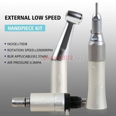 NSK Style Dental Low Speed Handpiece Straight Contra Angle Air Motor Kit 2/4Hole