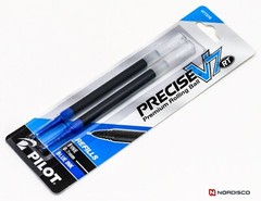 Pilot Precise V7 RT, 3 Pens With 4 Packs of Refills, Blue Ink, 0.7mm Fine Point