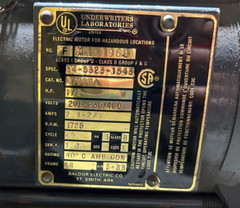 1/2 HP Baldor Explosion Proof Motor 1725RPM 56 Frame 3PH M7006A