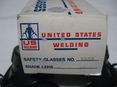 Vintage U.S. Welding Dark Green Lens Adjustable Safety Glasses/Goggles M-5H