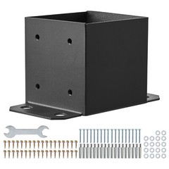 VEVOR 4 Pack 6×6 Post Base Brackets Heavy Duty Wood Post Fence Post Anchor