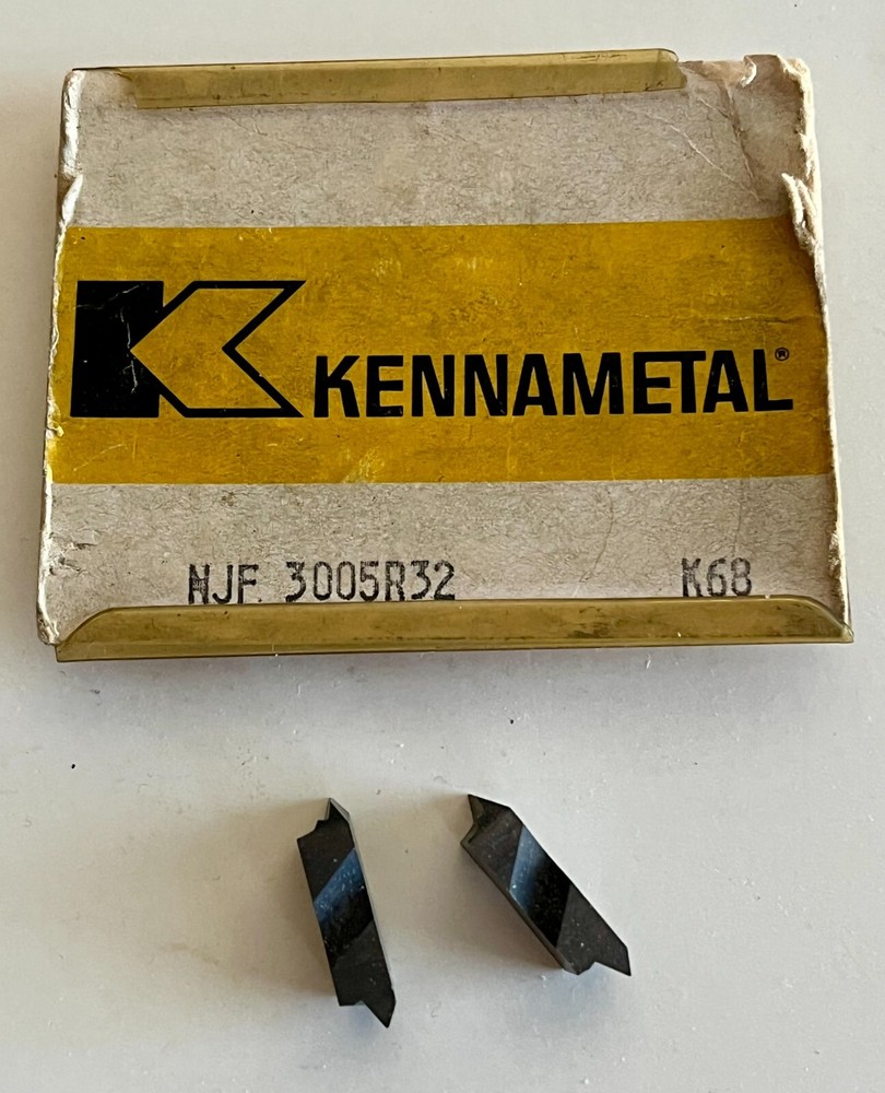 KENNAMETAL THREAD NJF3005R32 SERIES RELIABLE KC68 GRADE (5) NEW INSERTS SHOWN.