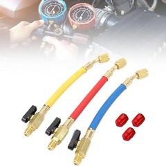 For R134A R410A Refrigerants 1/4″ SAE Ball Valves Hose Great Compatibility