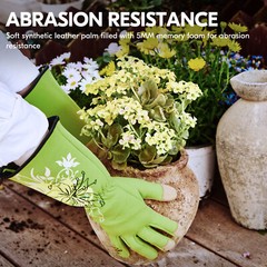 Vgo 1Pair Synthetic Leather Gardening Gloves, Washable Work Gloves (SL7445)