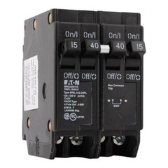 NEW Eaton BRD2402115 QUAD Circuit Breakers (MCBs) BRD 2P 15A/40A 240V 50/60H