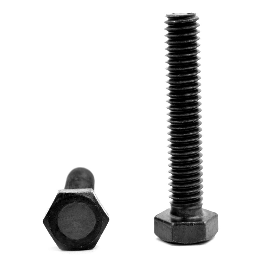 M12 x 1.75 x 20 MM (FT) Coarse DIN 933 Class 8.8 Cap Screw (Bolt) Black