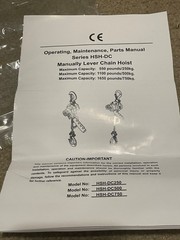 Mini Chain Hoist 1/2 Ton 1100Lbs Capacity 10Ft Lift Manual Lever Chain Hoist …