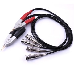 Kelvin LCR Test Tester Probe Lead Clip Cable With 4 BNC For LCR Meter Terminal