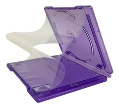 25 PREMIUM STANDARD Clear Purple Blu-Ray Single Cases 12MM & 100 OPP Bags