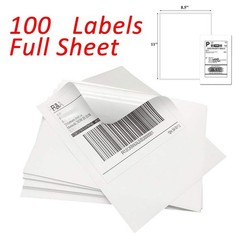 100 8.5″X11″ Full Sheet Shipping Mailing Labels Self Adhesive for Laser Inkjet