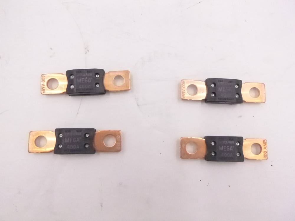 4 Pack Littelfuse 400A BoltDown Riveted Auto Time Delay Fuse 32V MEGA 0298400