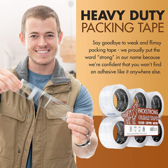 Industrial Grade Clear Packing Tape 6 Rolls – 110 Yards per Roll – 3″ Wide X 2.0