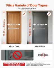 VEVOR Push Bar Panic Exit Device Panic Bar for Exit Doors 28″ Vertical Top Rod
