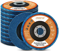 10 PCS Flap Discs 40 Grit 4 1/2â€ X7/8â€ Grinding Wheel Flapper Wheel, T29