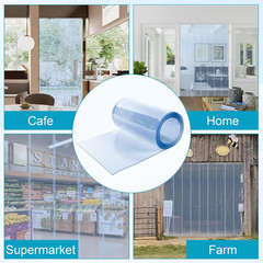 Plastic Door Strips 8’ X 7.6″, Vinyl Strip Curtain 0.08” Thickness | Smooth Plas