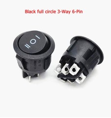 KCD1 Round Power Button Switch With Light 2/3/4/6-Pin 2/3-Way OFF/NO Hole 20MM