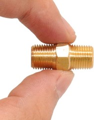 1/8 NPT Solid Brass Nipples – Heavy-Duty Pipe Adapter Fittings, 4-Pack