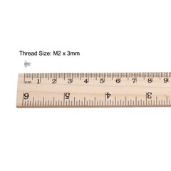 50pcs M2x3mm Phillips Screw for PC Fastener Silver Tone 3.8mm Dia Screw Head