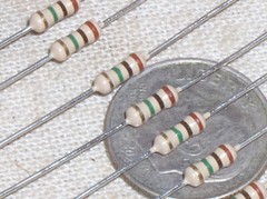 10 NEW 1M 1 M CARBON FILM CF 1 MEG OHM 1/4 W .25 W WATT 5% RESISTOR CFR-25JB-1M