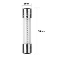 20Pcs T0.5AL250V 0.5A 250V SLOW Blow Glass Fuse 6X30mm 0.5AMP Time-Delay Fuse