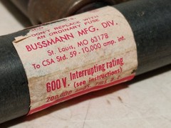 Lot of 6 Bussmann Fusetron FRS 10 Amp 600V Time Delay Class K5 Fuse NOS