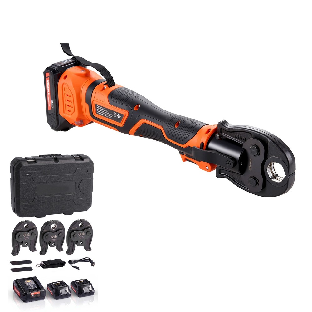 Uimoso 18V Electric Crimping Tool Kit for Copper Pipes – 1/2″, 3/4″, 1″