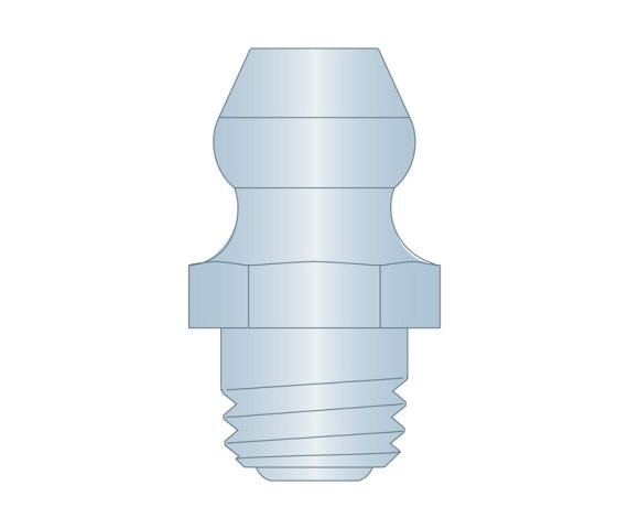 Grease Fitting Zerk 1/4-28 SAE-LT Steel ZC Triv No Ball (50 Pieces)