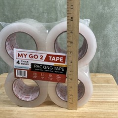 My Go 2 Tape Performance Grade 3″ Extra Wide 2.7 Mil 110-Yard Packing 4 Roll Pac