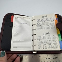 Worthington Pocket Planner Day Runner Floral Personal Organizer Binder 1990s