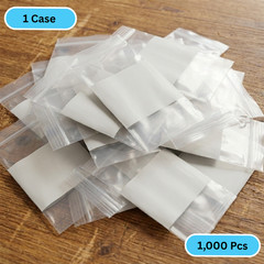 2 Mil 4″x 6″ Reclosable Bag Writeable White Block Water-Resistant 1000 Pcs