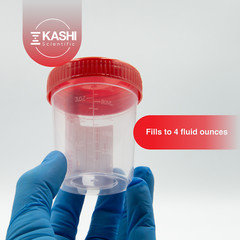 4oz Sterile Disposable Specimen Cup, Secure Lid, Urine, Stool, Semen Collection