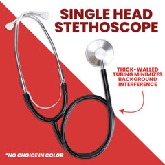 Single Head Stethoscope, No Color Choice, 22in