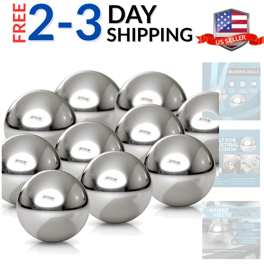 10 Pieces – 5/8″ Inch 0.625″ Precision Chrome Steel Bearing Balls G25