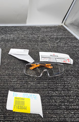 (QTY 2) NoCry Safety Glasses Clear Anti-Scratch Wraparound Lenses Adjustable Arm