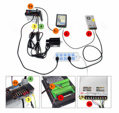 220V 1.8KW NEMA42 AC Servo Motor Drive Conrroller Kit 6Nm 5Nm 4Nm 2Nm +3M Cables